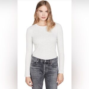 Club Monaco Carolena top in light heather grey/ XS